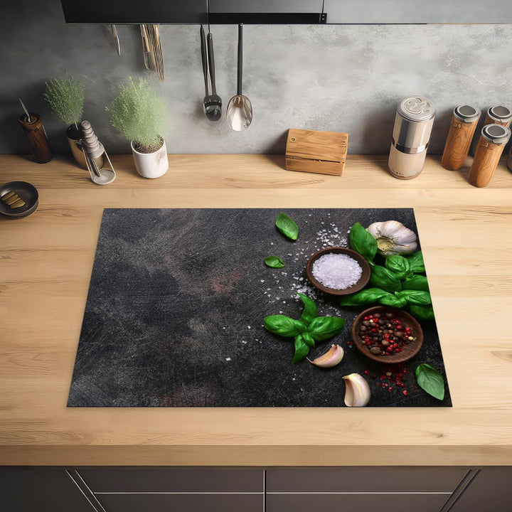 KitchenYeah© Herdabdeckplatte 70x52 cm Einteilig Küche Herdabdeckung Induktionsfeld Ceranfeld Herdab