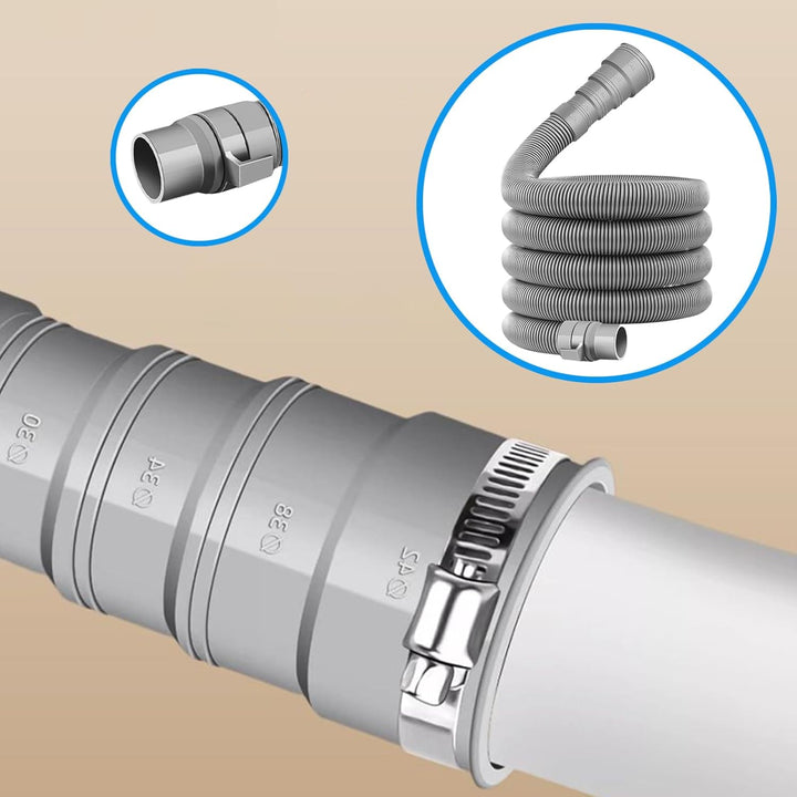 Wohnwagen-Abwasserrohr mit verstellbarem Adapter, Abwasserschlauch-Set, faltbar, flexible Abwasserro