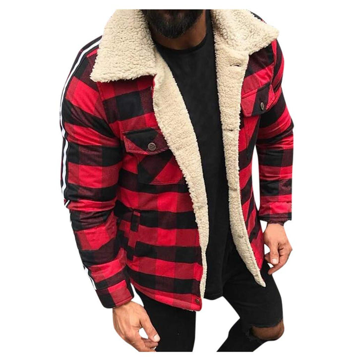 Duohropke Herren Thermohemd Holzfäller Hoodie Jacke Kariert Warm Gefüttert Winter Holzfällerhemd Win
