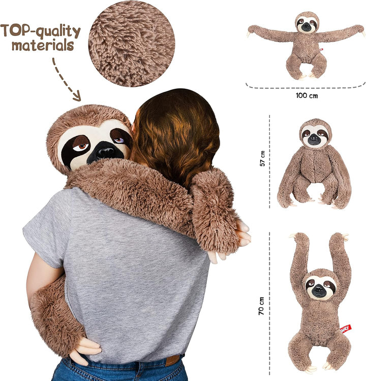 Fancy Faultier Kuscheltier gross 57 cm Kuschel Faultier Plüsch Sloth Stofftier Plüschtier XXL Süss P