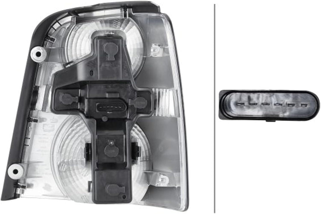 HELLA 2SK 009 477-091 Heckleuchte - Glühlampe - schwarz - links - für u.a. VW Touran (1T1, 1T2), Lin