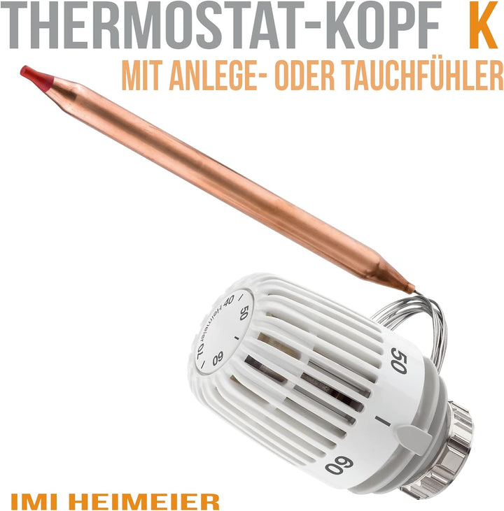 TA Heimeier Thermostat-Kopf ohne Zubehör 40-70 Grad celsiys, 6602-00.500