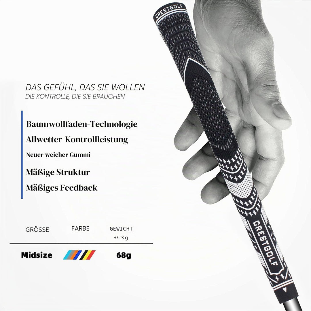 CRESTGOLF Golfgriffe Aktualisierte Multi-Compound-Golfgriffe für Golfschläger, Golf Grips Set mit 13