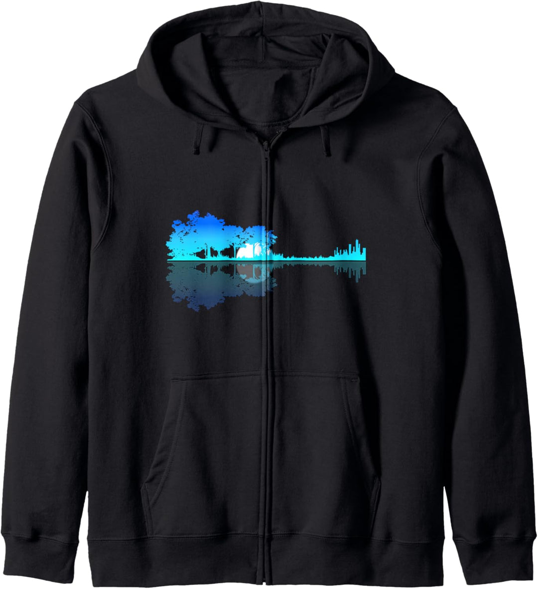 Gitarre Lake Shadow Love Gitarrenmusiker Kapuzenjacke