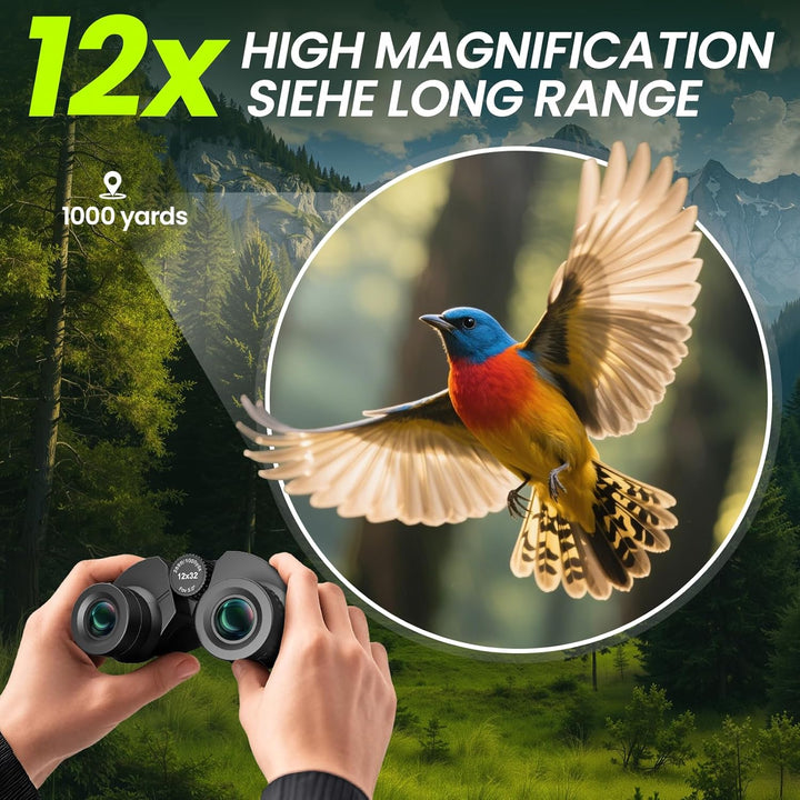 12x32 Fernglas Erwachsene High Definition - occer Kompaktes Fernglas für Kinder- Klare Ferngläser Fa