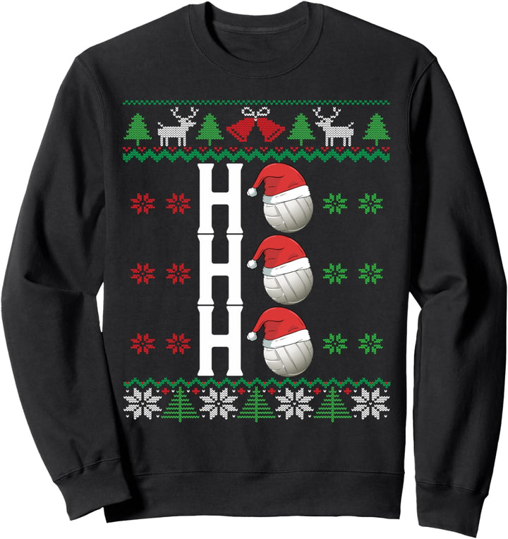 Volleyball Ho Ho Ho Ugly Christmas Sweatshirt