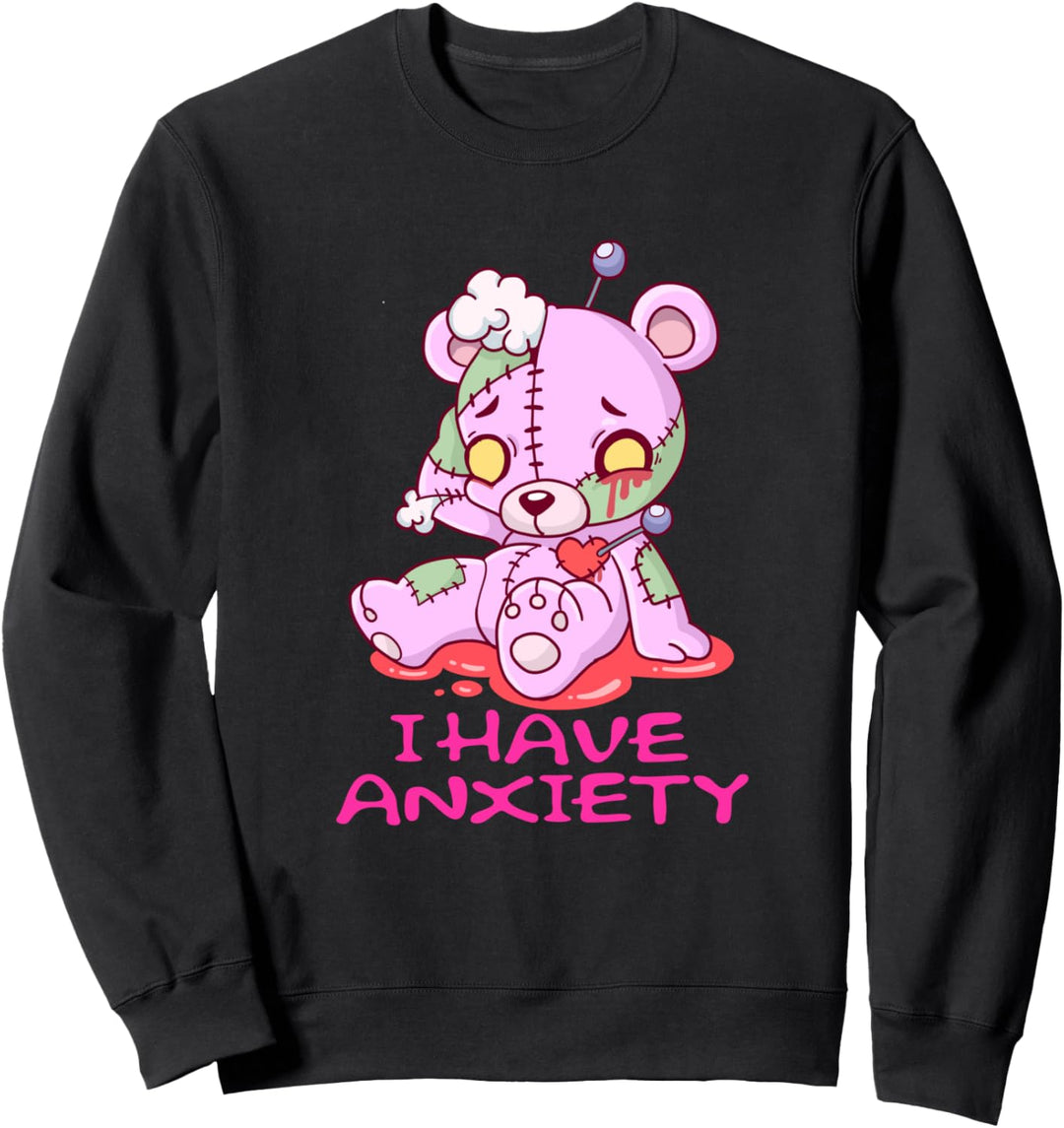 Pastell Goth haben Angst Teddy Kawaii Sweatshirt