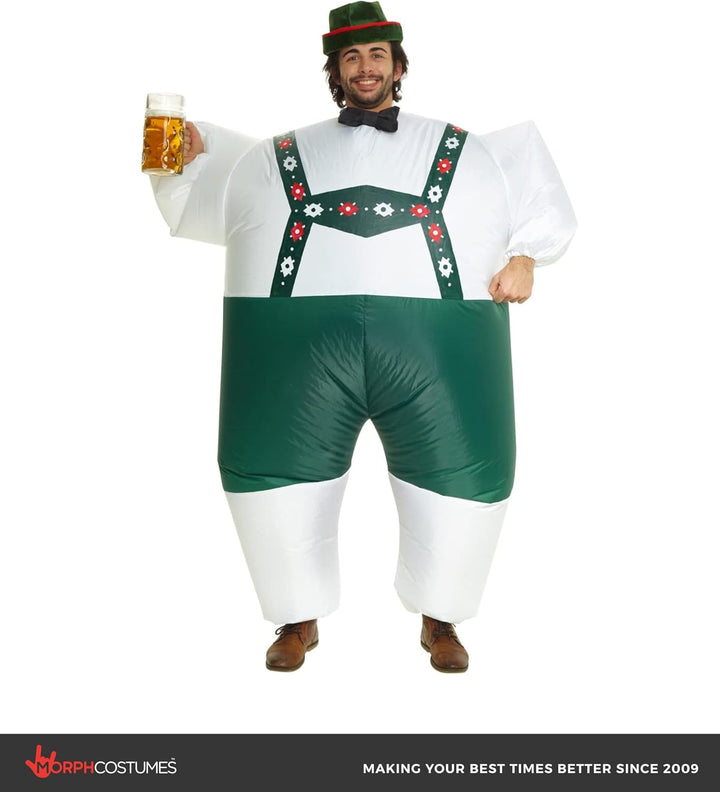 Morph Aufblasbares Lederhosen Kostüm für Erwachsene, Megamorph - Einheitsgrösse Lederhosen Erwachsen