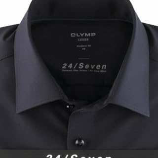 OLYMP Herren Oberhemd Langarm 120264,Single Jersey,Modern Fit Jerseyshirt 01,New Kent 37 Marine 18,