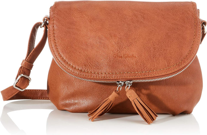 TOM TAILOR bags Lari Damen Umhängetasche Crossbody Bag 26,5 x 5 x 21 Cognac, 26,5 x 5 x 21 Cognac