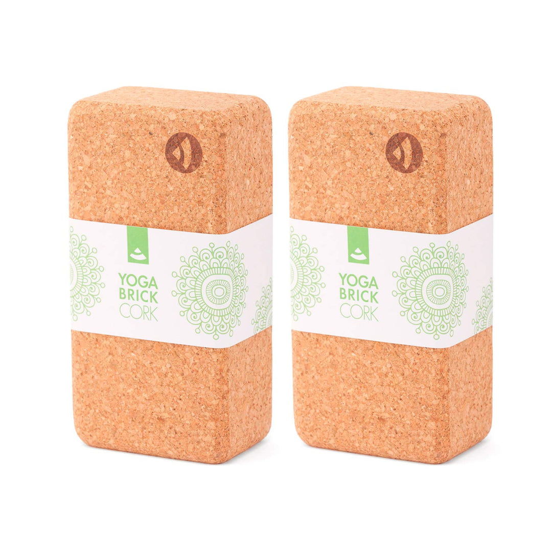 Bodhi Yoga Block Kork Brick | Einzeln & als Set | 100% Naturkork – Universal Yogaklotz | Umweltfreun