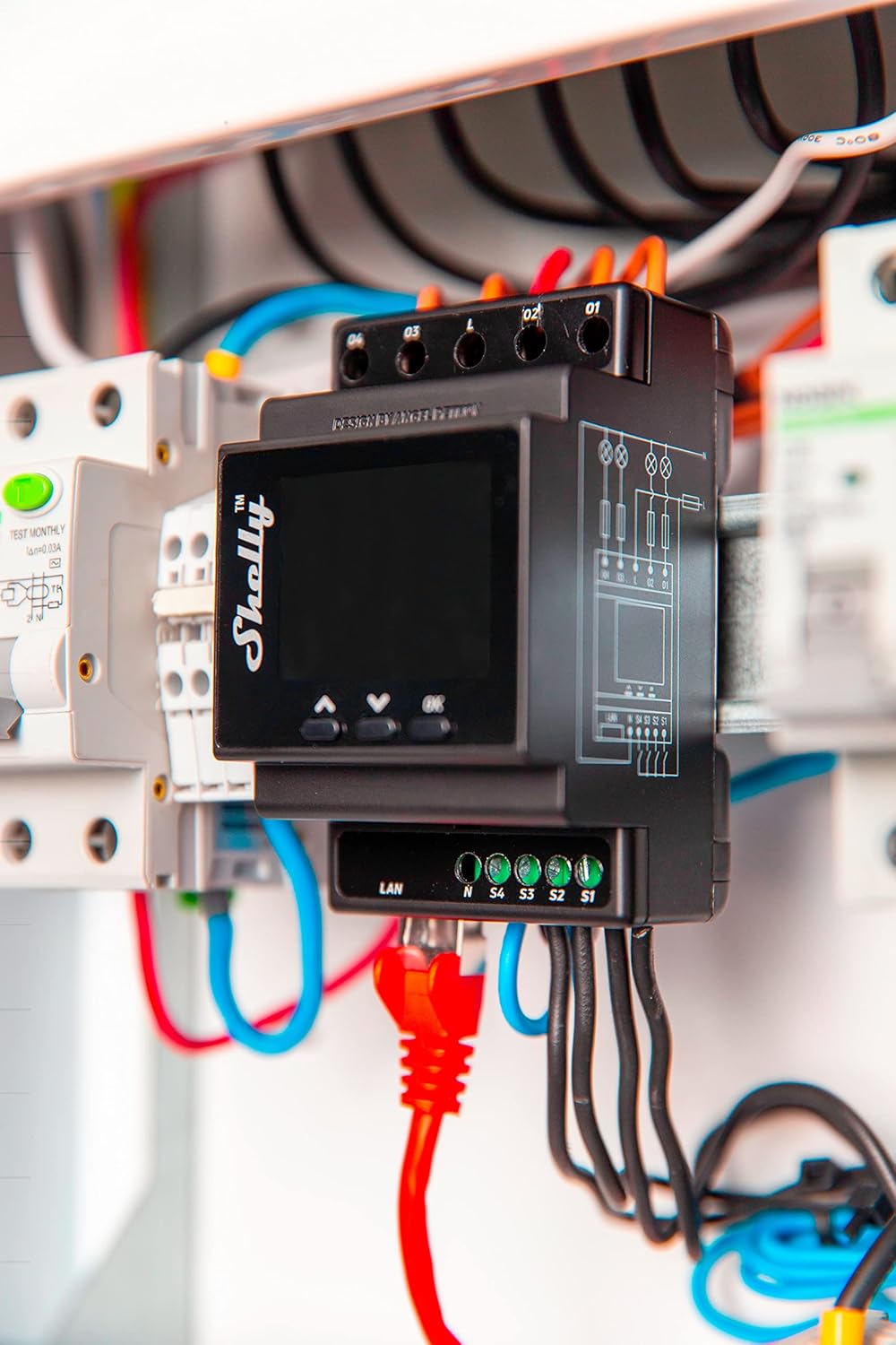 Shelly Pro 4PM V2 Automatisch - Smart Wifi LAN Bluetooth 4 Kanäle, DIN-Schiene, professionell…