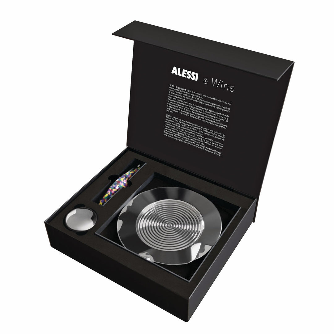 Alessi Alessi & Wine GAM32SET Design Wein-Set bestehend aus Kellnermesser und Flaschenuntersetzer