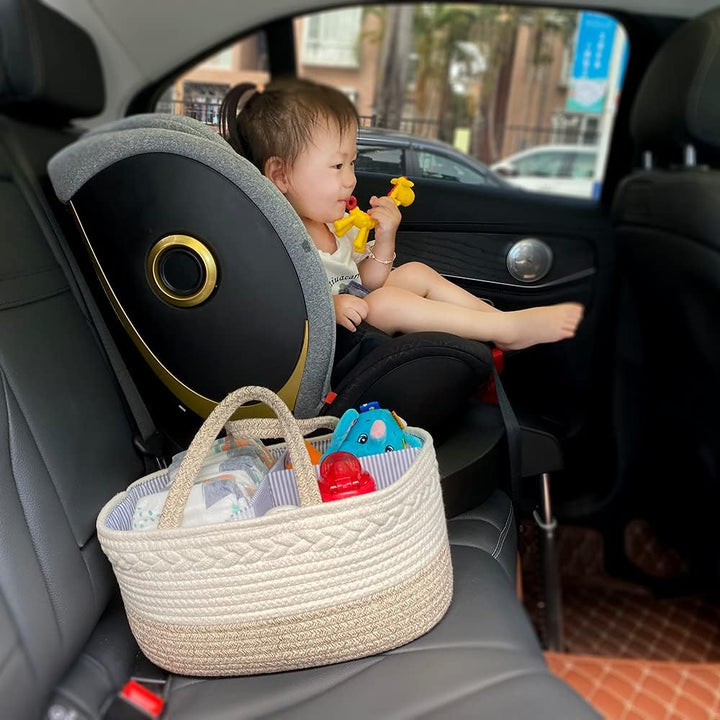 YeaYee Baby Windel Caddy Organizer，Multifunktionale Aufbewahrungsbox für Windeln， mit wechselbaren F