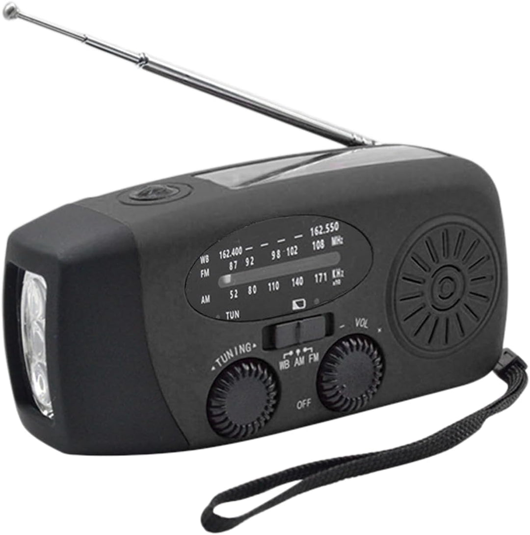 Notfall-Handkurbelradio mit LED-Taschenlampe für Notfälle, tragbares AM/FM-NOAA-Wetterradio, Dynamor