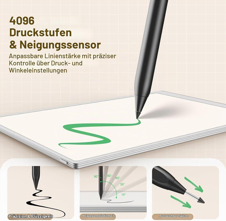 TiMOVO Magnetischer Stylus Stift Kompatibel mit Remarkable Paper Pro/Pro Move Stift mit Radiergummi,
