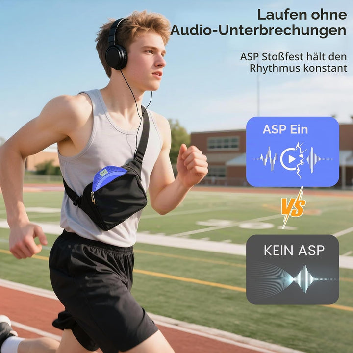 CD Player Tragbar: KOVCDVI Tragbarer CD-Player mit LCD-Display, Unterstützt CD-R/CD-RW/MP3-Wiedergab