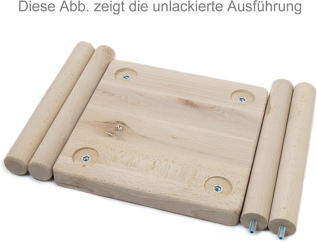 Kinder-Sitzgruppe Tisch und Stuhl Hocker Buchenholz massiv lackiert