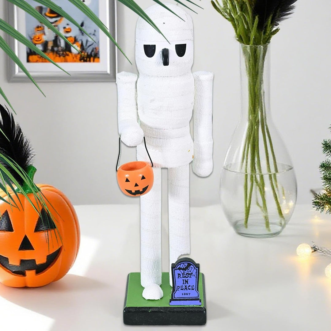 Halloween Wooden Nutcracker - Holiday Decor Skeleton Pumpkin Nutcracker - Decorative Accessories Goo