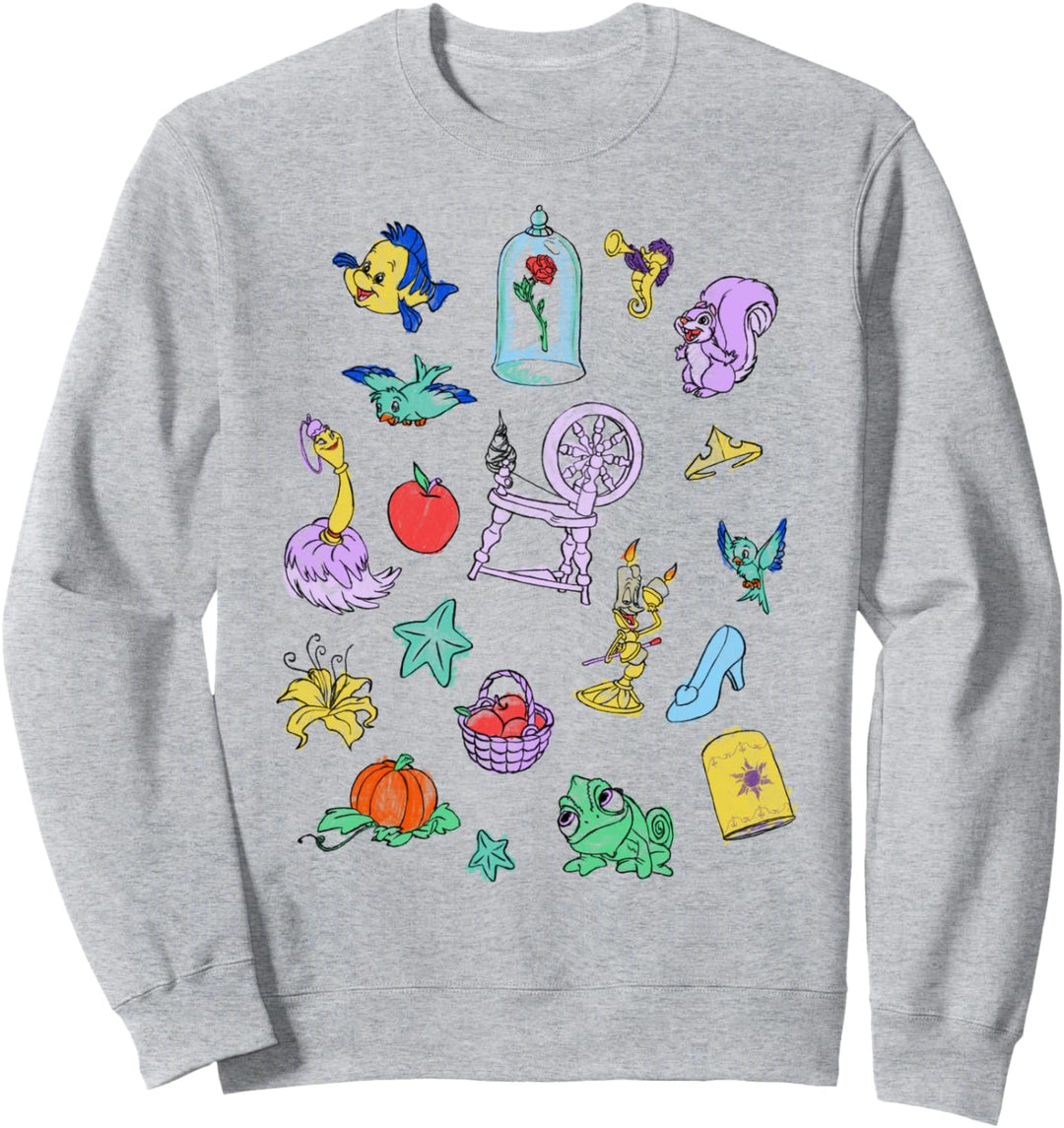 Disney Princess Sidekicks And Doodles Sweatshirt