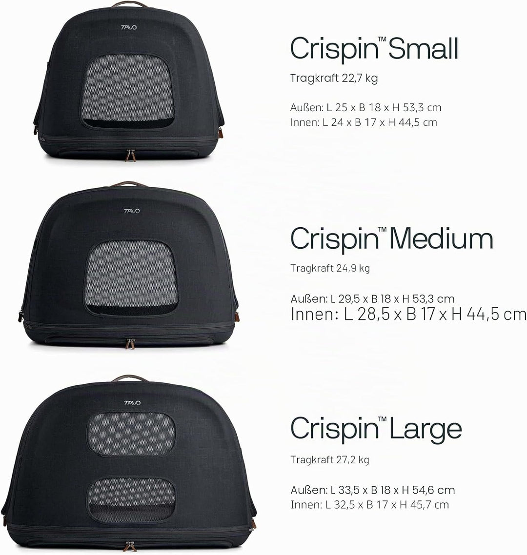 Tavo Crispin M Haustier-Transportbox, crashgetestet mit ISOFIX-Befestigung, atmungsaktives Mesh, fal