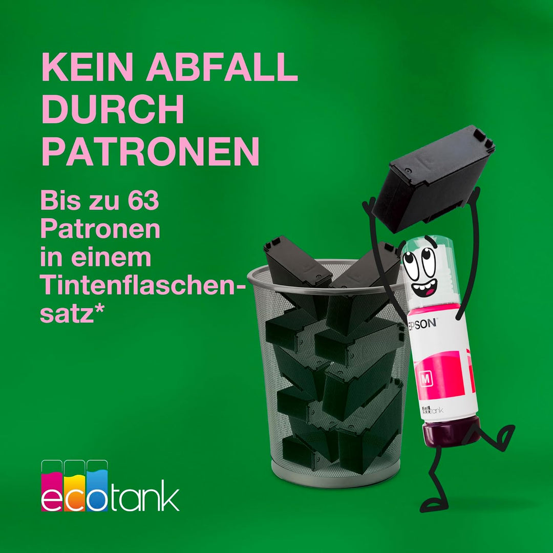Epson EcoTank ET-4956 Weisser A4-Multifunktionsdrucker mit Wi-Fi & AirPrint Tintentank, automatische