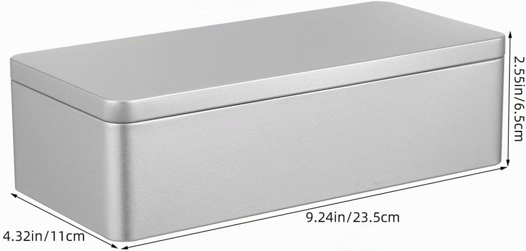 Angoily Rechteckige Leere Blechdose Mit Deckel Aufbewahrungsbox Weissblech Rechteckige Keksdose 23,5
