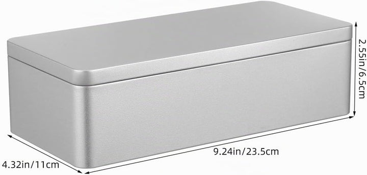 Angoily Rechteckige Leere Blechdose Mit Deckel Aufbewahrungsbox Weissblech Rechteckige Keksdose 23,5