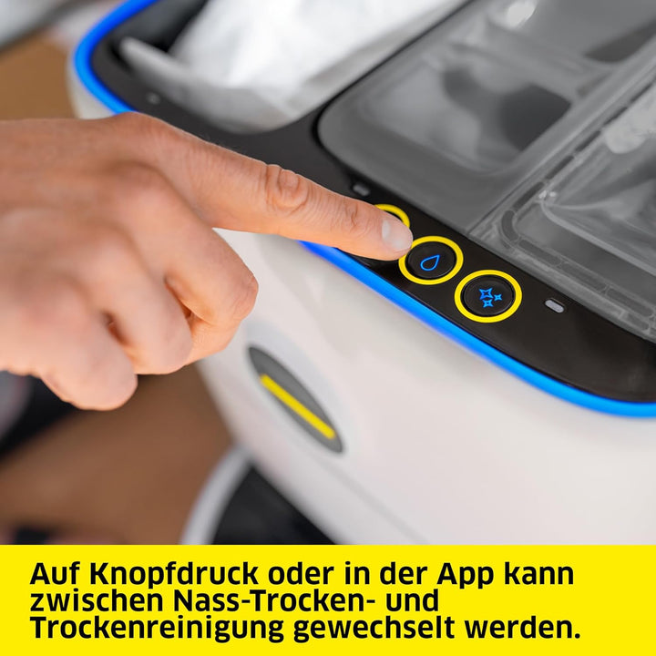 Karcher Saugwischroboter RVF 7 Comfort Extra mit Multifunktionsstation, Saugen und Wischen, App-Steu