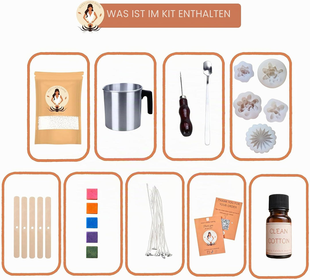 Alice's candle making, kerzen selber machen set, candle making kit, silikonformen kerzen, kreativ se