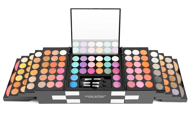 BrilliantDay 148 Farben Lidschatten Palette Contouring Kit Kombination mit Blusher und Press Powder,