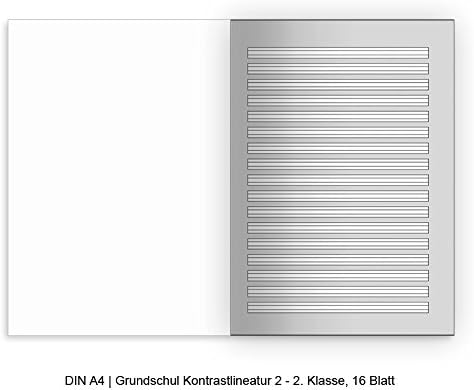Kartenkaufrausch 16 personalisierte Edle Vintage DIN A4 Grundschul Hefte mit dekorativem, floralem P