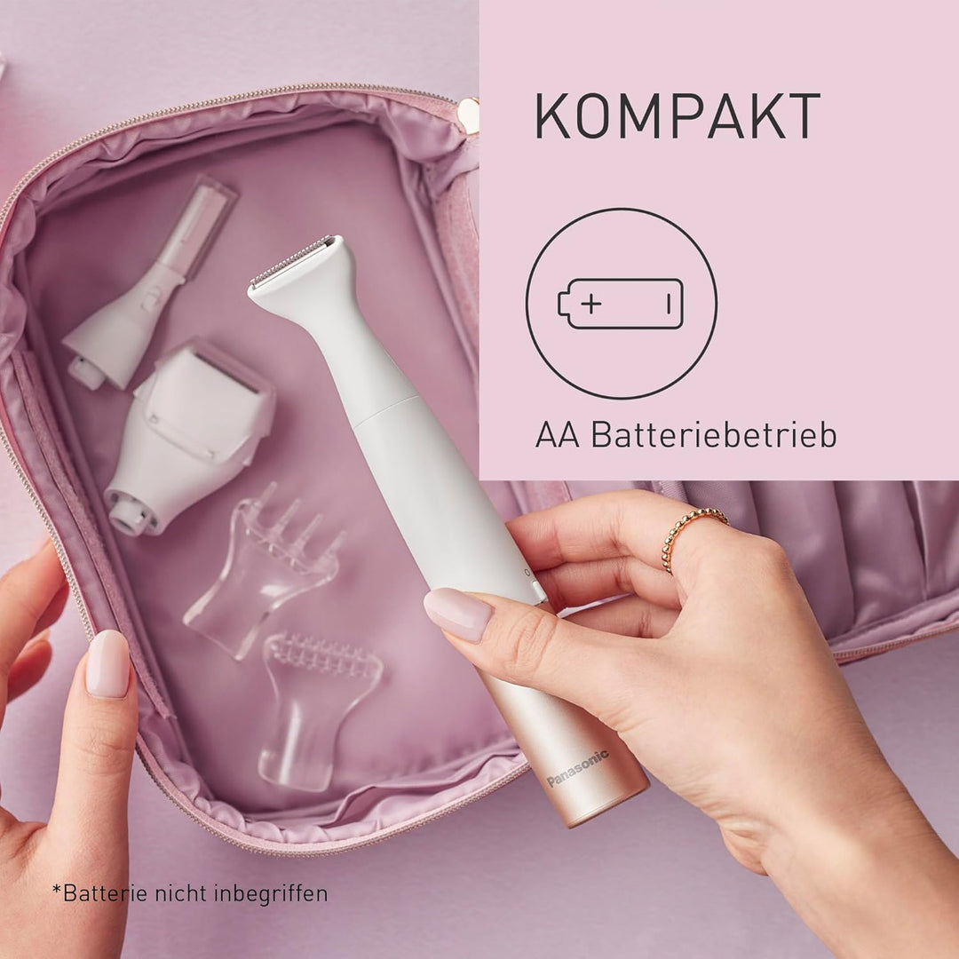 Panasonic ES-WM31 5-in-1 Multi-Trimmer Körper & Bikinizone, Haarentferner für Damen, Damenrasierer,