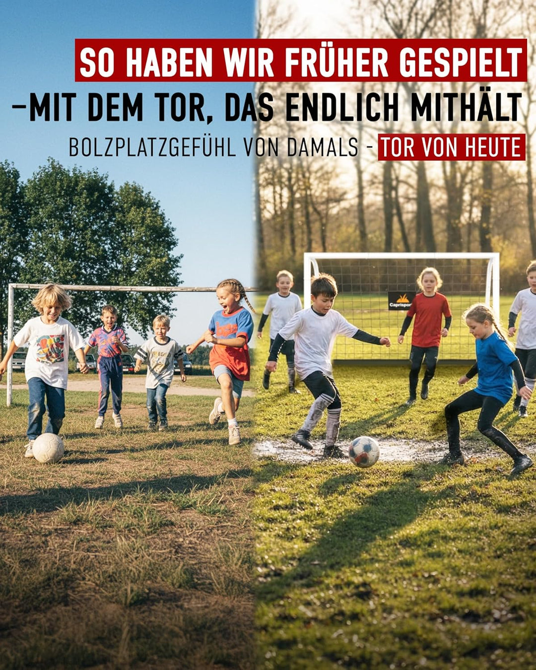 Fussballtor Kinder [EXTREM STABIL] - [ROSTFREI] Fussballtore für Garten Kinder - Fussball Tor mit Er
