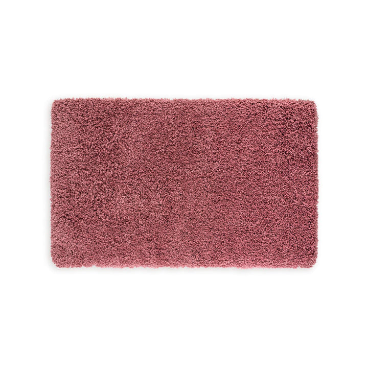 WohnDirect Premium Hochflor Badezimmerteppich Rosa • Rutschfester & Extra Flauschiger Badvorleger •