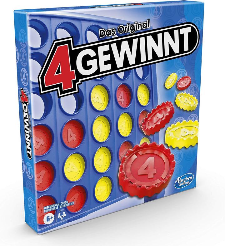 Hasbro Gaming 4 gewinnt Strategiespiel, Brettspiel für 2 Spieler, Unendlicher Spielspass mit Freunde