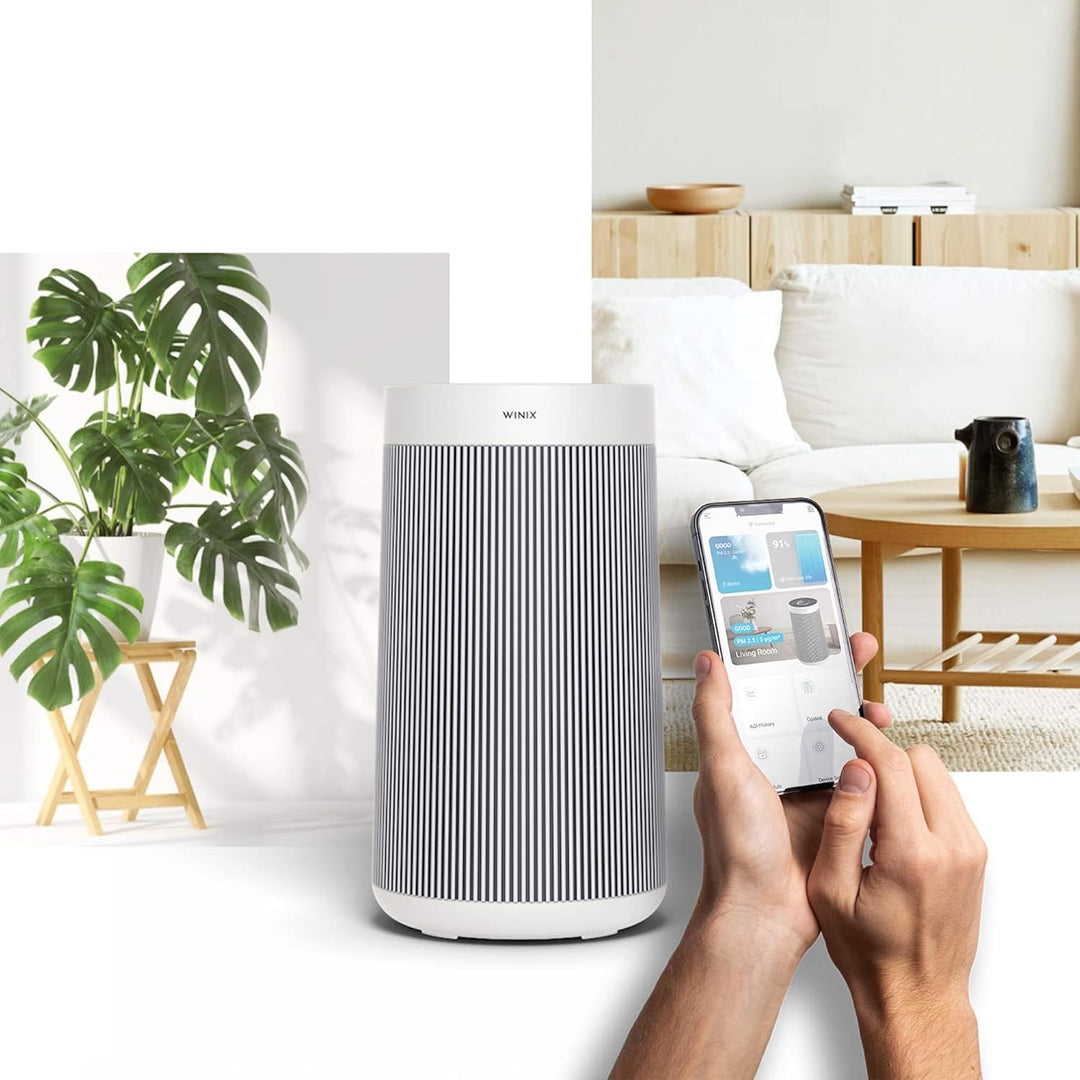 WINIX T800 Smart HEPA Luftreiniger WiFi Alexa, 99,99% Filterleistung, CADR 500m³/h für 120m² Raucher
