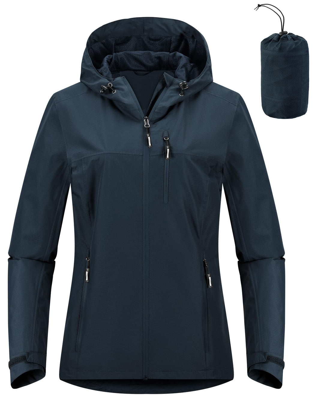 Outdoor Ventures Damen Regenjacke 10000MM Wasserdicht Leichte Gefüttert Packbar Sportjacke Funktions
