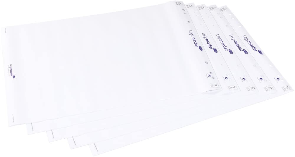 Legamaster 7-156000 Flipchart-Papier, 5 Blöcke mit je 20 Blatt, kariert, Kariert