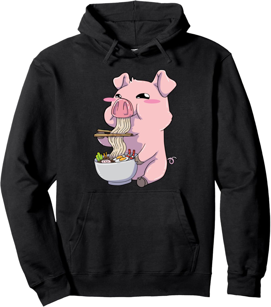 Schwein Ramen Kawaii Pullover Hoodie
