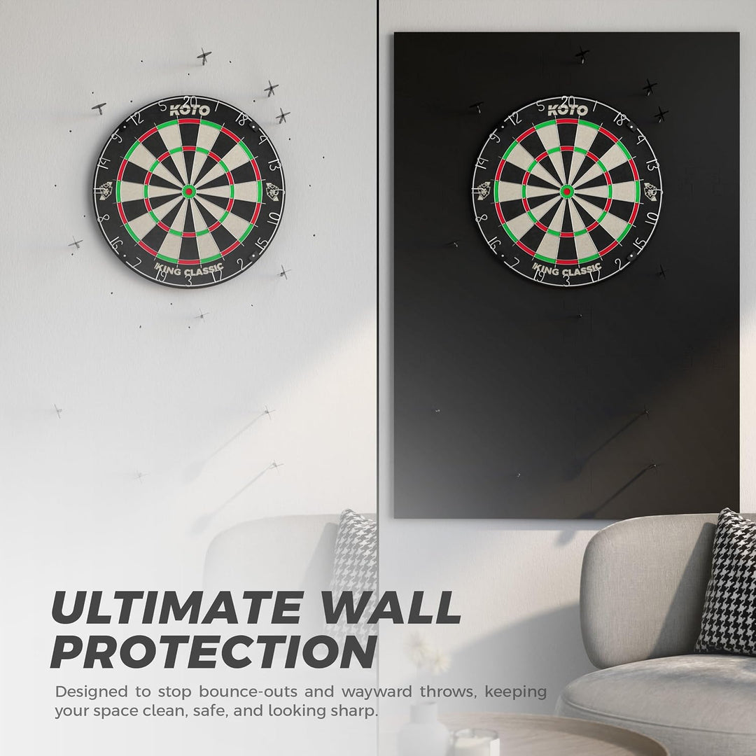 KOTO - 4pcs. Dart Surround, langlebige Dart wandschutz, verhindert Schäden, Eva 6PCS Quadrat Schwarz