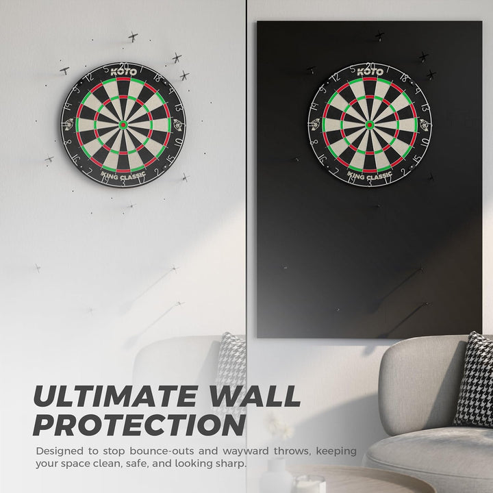 KOTO - 4pcs. Dart Surround, langlebige Dart wandschutz, verhindert Schäden, Eva 6PCS Quadrat Schwarz