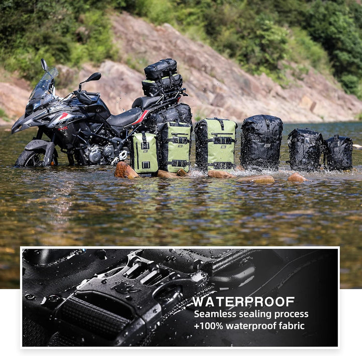 Rhinowalk Motorrad Sitztasche 8/15/30L Wasserdicht Motorradtasche Satteltaschen Gepäckträgertaschen