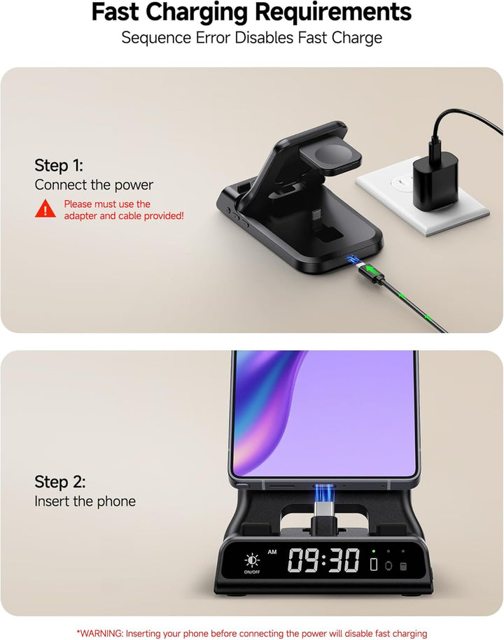 25W USB C Schnell Ladestation für Samsung Galaxy S26 Ultra/S26+/S26/S25/S24/Z Flip 7/Z Fold 7/A56/A3