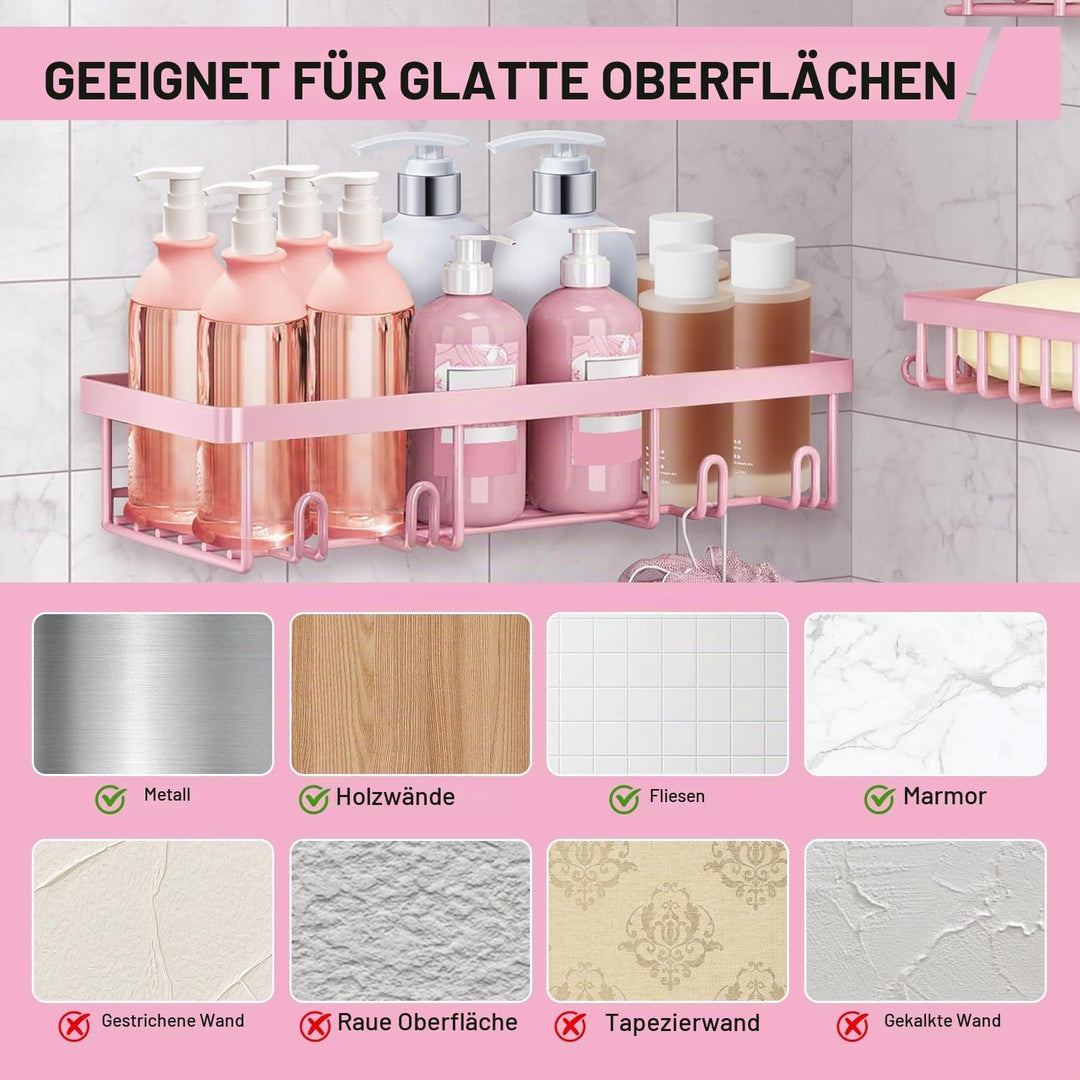 Esteopt Duschablage Ohne Bohren: rostfreie Badezimmer,Shampoo Halterung,Bathroom Organizer Shelf,sel