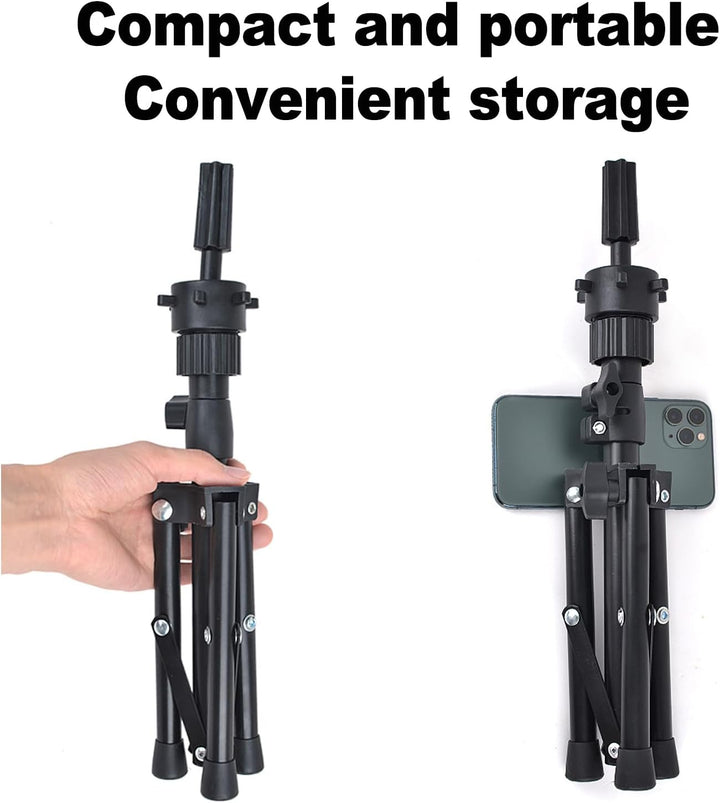 Perückenständer Stativ verstellbar Metall Mini Perückenkopf Ständer für Training Mannequin-Köpfe und