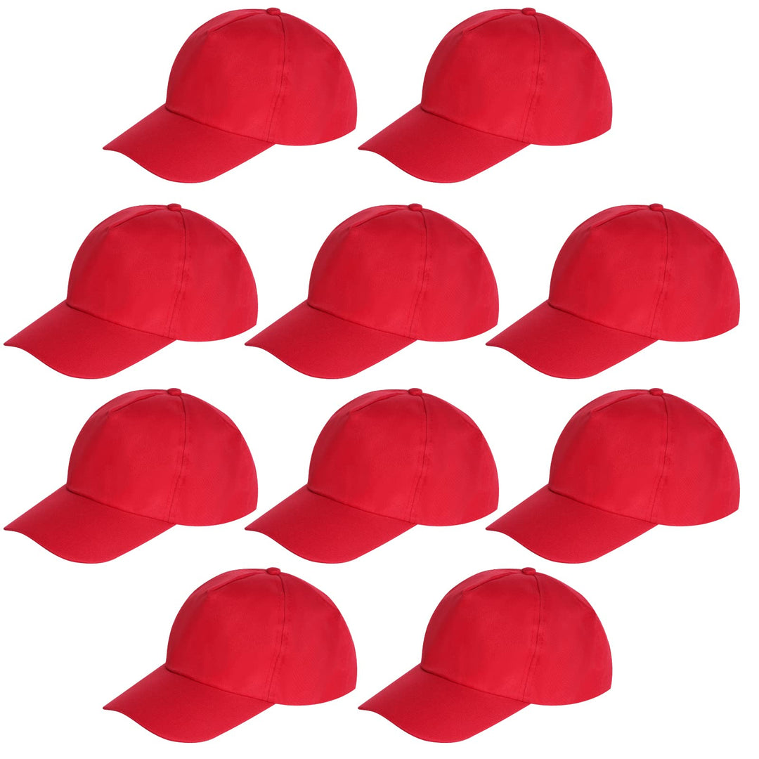Yookat 10 Stück Kinder Baseball Kappen Kinder DIY Hüte Rot DIY Baseball Kappe Kinder Baseball Hut So