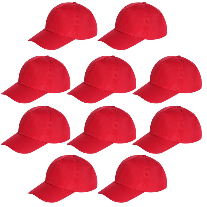 Yookat 10 Stück Kinder Baseball Kappen Kinder DIY Hüte Rot DIY Baseball Kappe Kinder Baseball Hut So