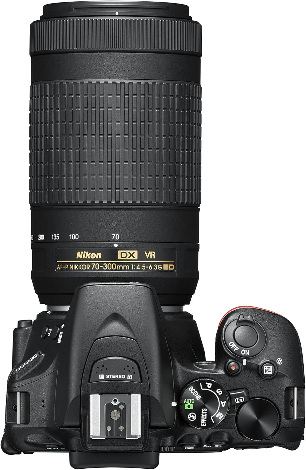 Nikon D5600 Digitale Spiegelreflexkamera, Schwarz Set AF-P VR 18-55 + AF-P VR 70-300 Single, Set AF-
