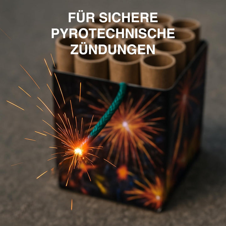 h2i Zündschnur | 96 m | Ø 2,0 mm | +/- 90 s/m | Anzündlitze Grüne Visco ideal für Pyrotechnik, Feuer